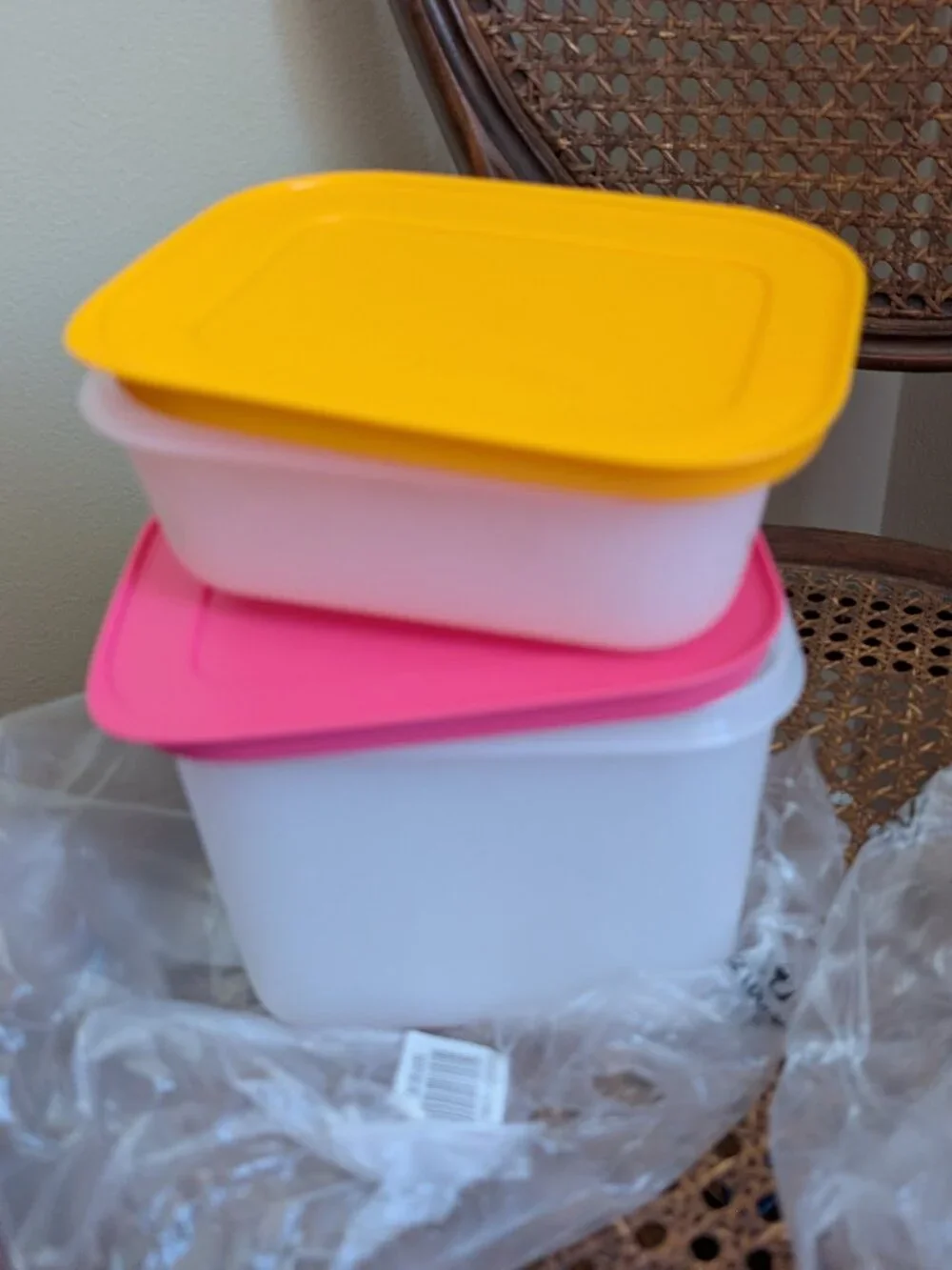 NEW 2 pc Tupperware Freezer Mates Plus Set - Small Shallow & Small Deep